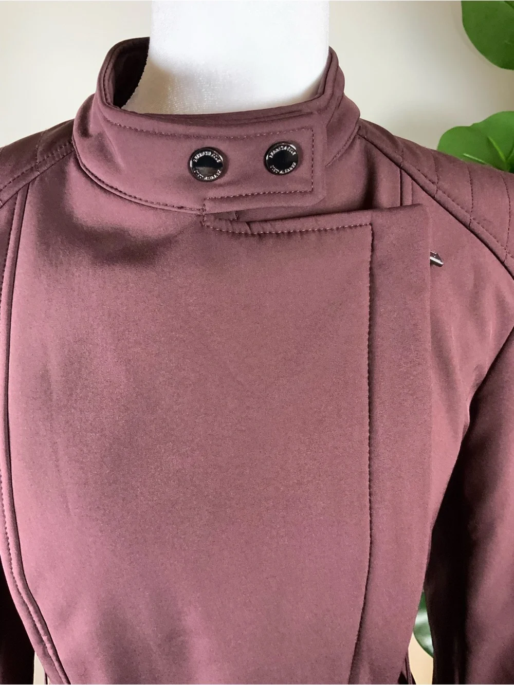 Kenneth Cole Mauve Belted Trench Coat